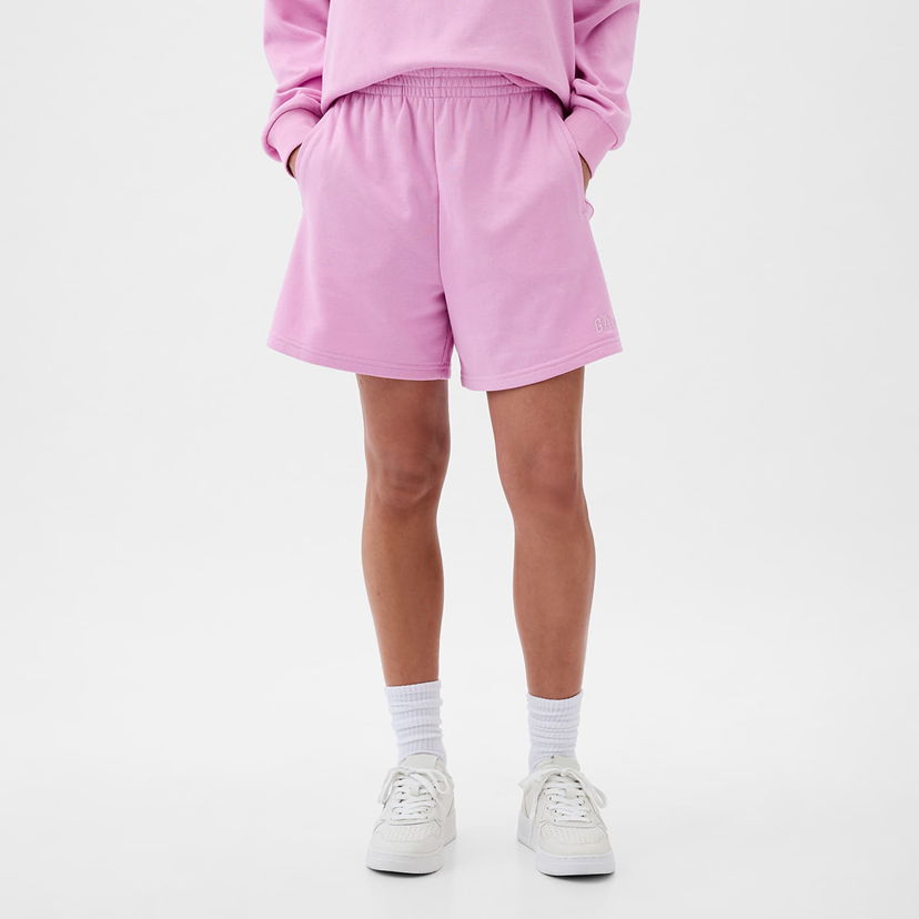 Kratke hlače GAP French Terry Logo Boyfriend Shorts Sugar Ružičasta | 870978-00