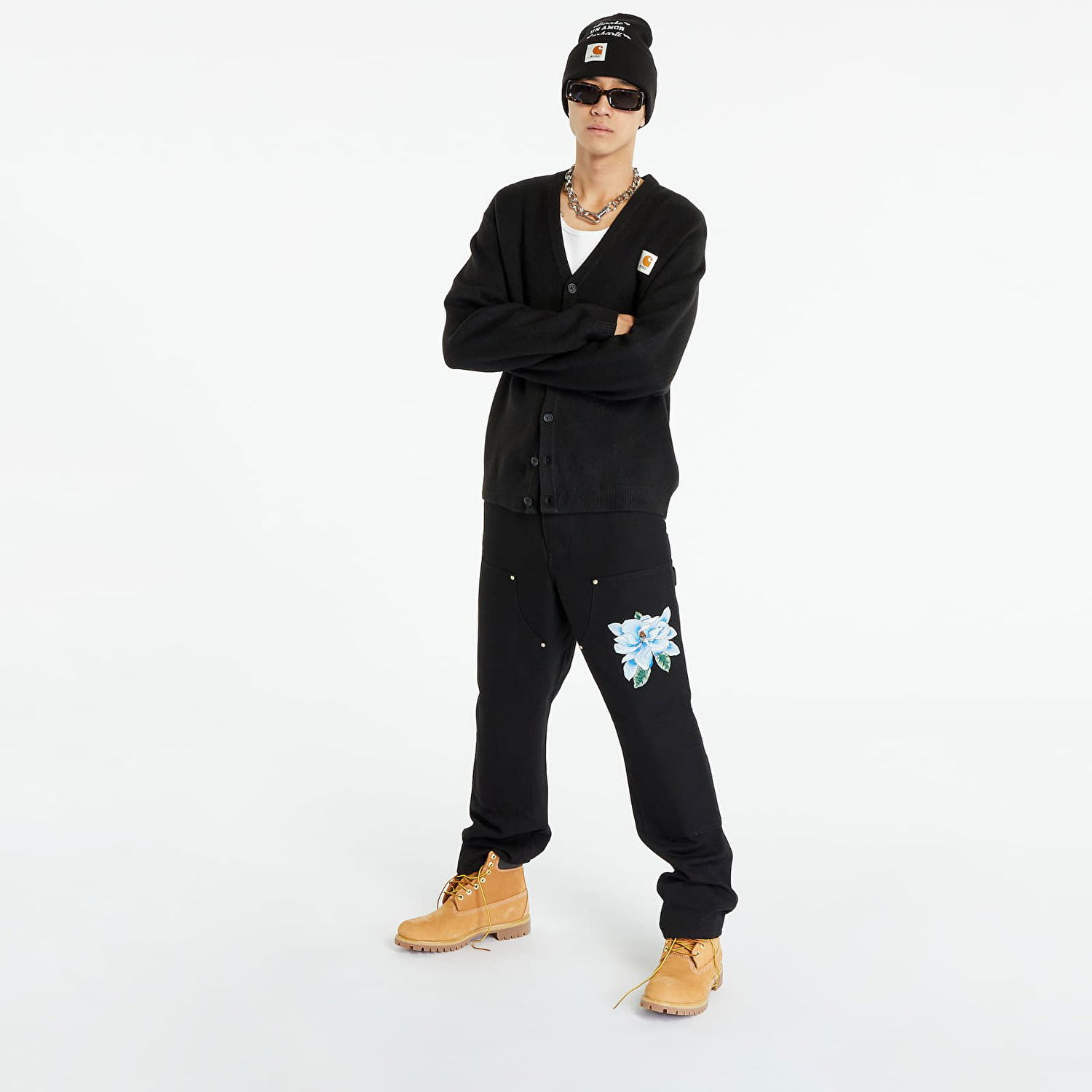 Džemper Awake NY x Carhartt WIP Cardigan Crna | AWK-CAR23-KN001-BLA, 1