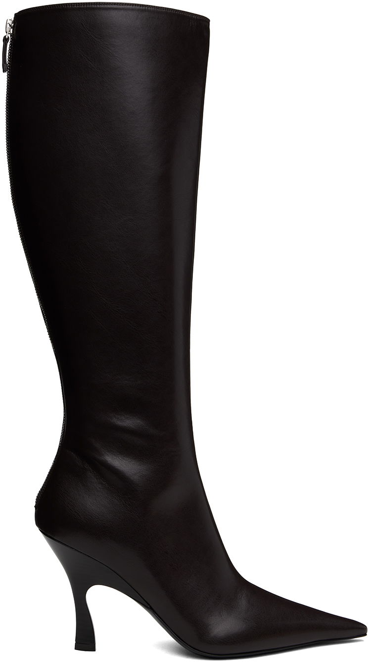 Odjeća Stella McCartney Stella McCartney Elsa Knee-High Heeled Boots Crna | 810457AP0250
