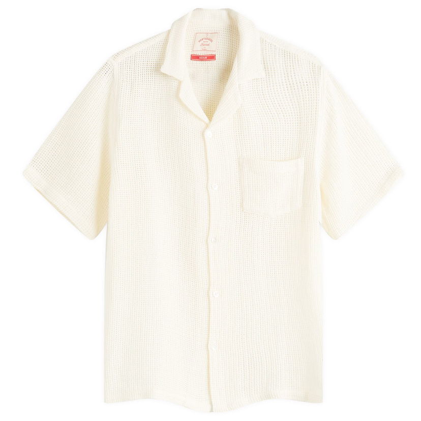 Košulja Portuguese Flannel Flannel Salva Mesh Vacation Shirt, Size Large Bijela | SS25-081-WHT