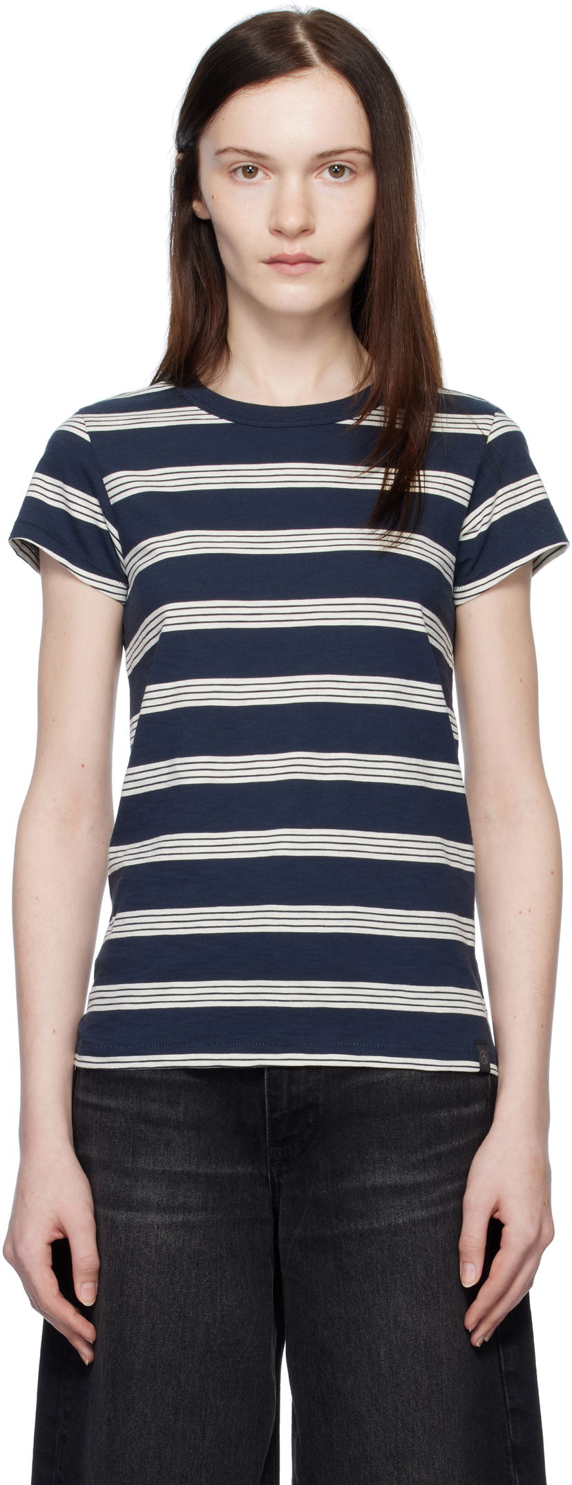 Majica kratkih rukava rag & bone Striped T-Shirt Plava | WCC22HT020TA20