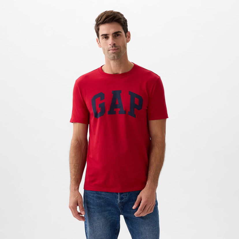 Majica kratkih rukava GAP Basic Logo Tee Red Apple Crvena | 856659-05