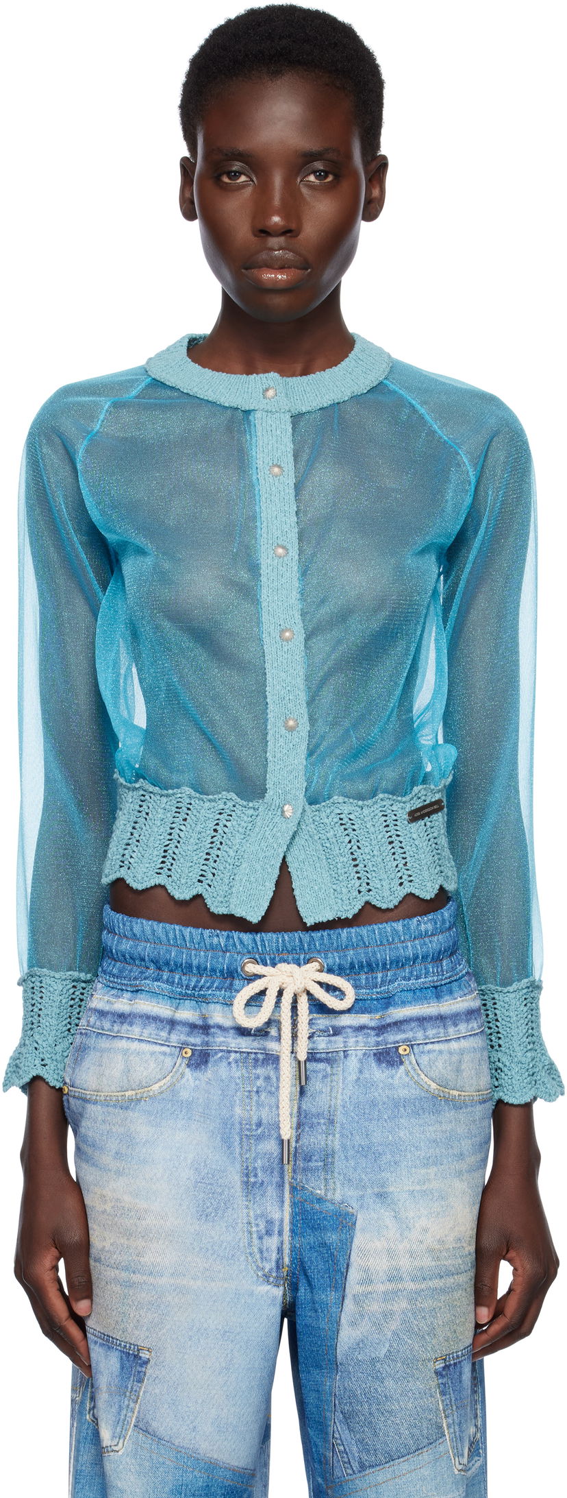 Džemper Andersson Bell Andersson Bell Sheer Knit Cardigan Plava | atb1326w