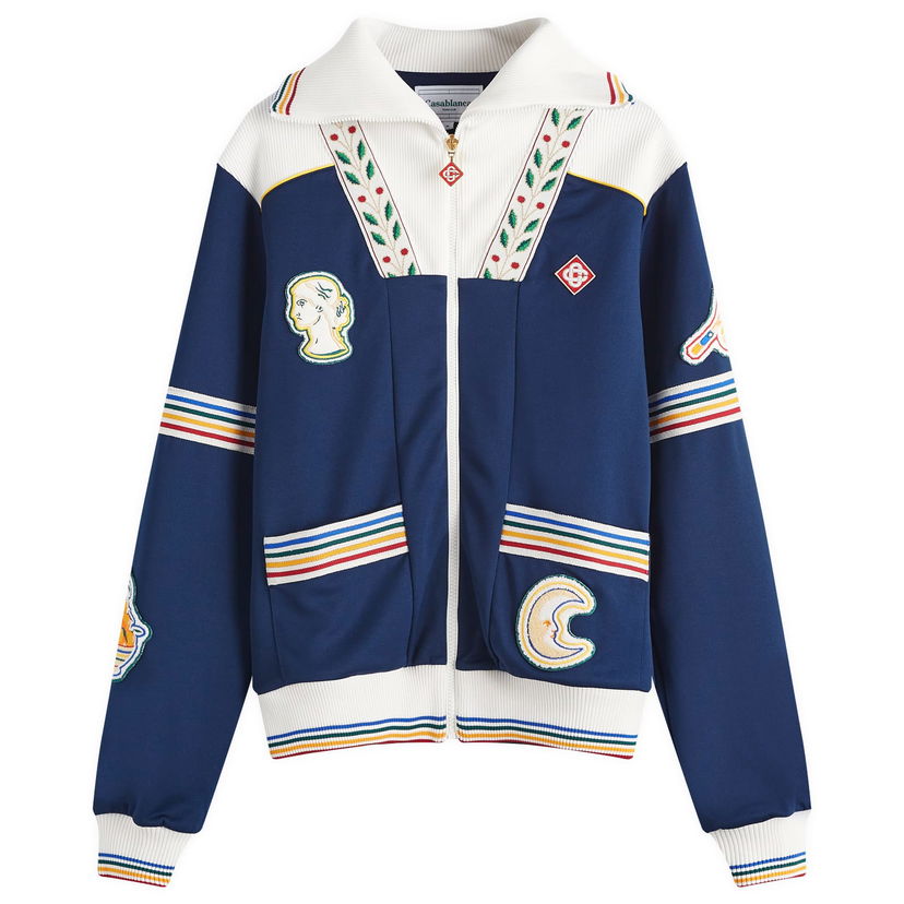Jakna Casablanca Varsity Track Jacket Tamnoplava | MF24-JTP-284-01