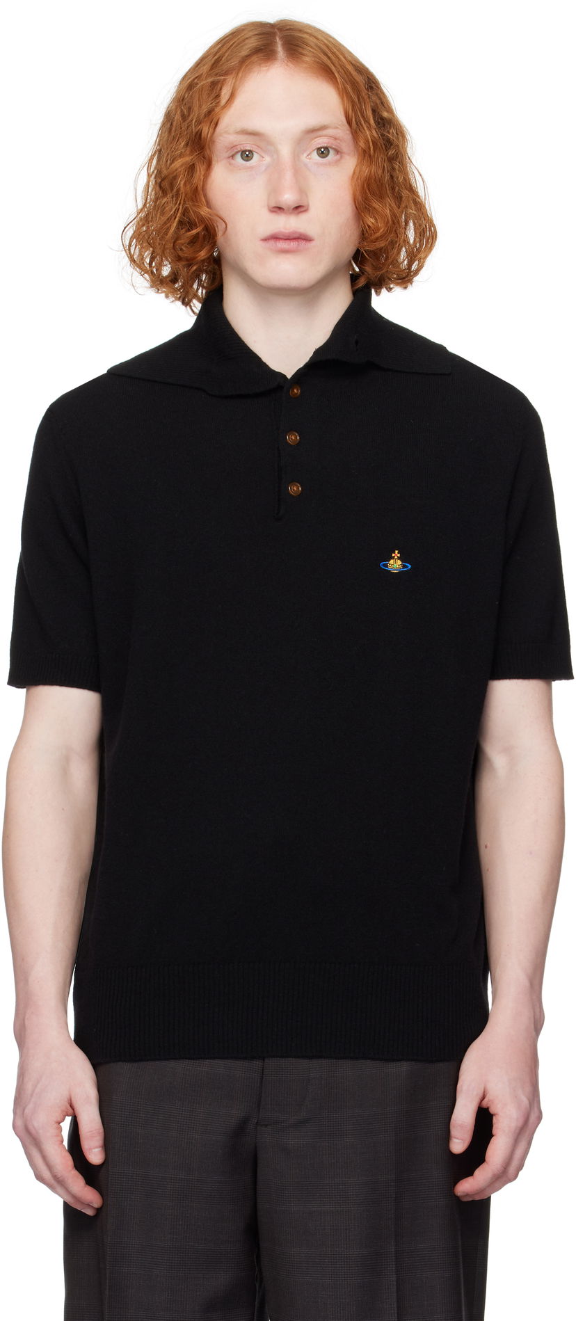 Polo majica Vivienne Westwood Vivienne Westwood Alex Polo Crna | 2701001P-Y0037-