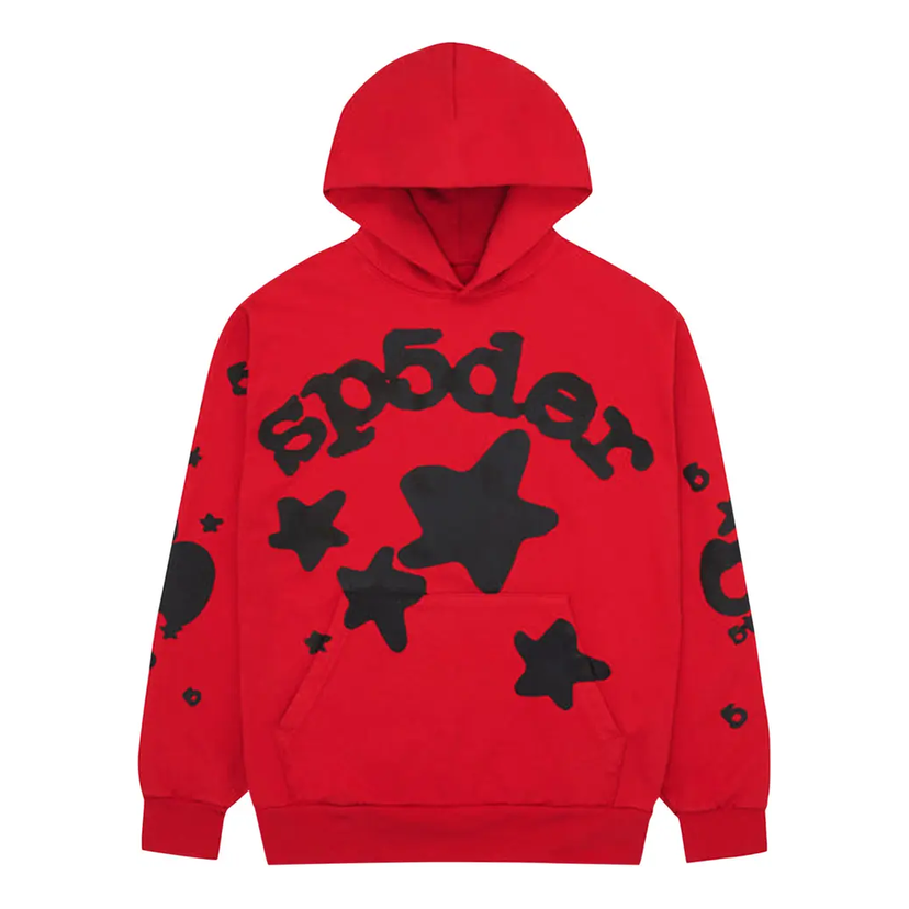Dukserice Sp5der Beluga Hoodie Crvena | SP5-BEL-HDRED