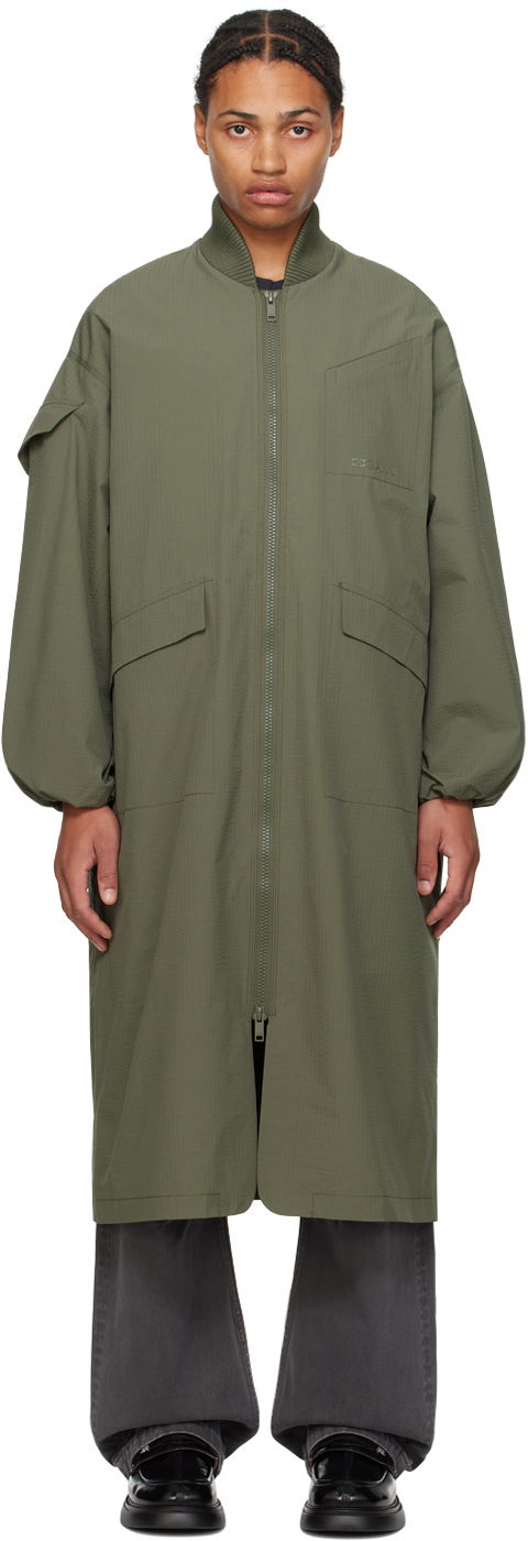 Jakna GANNI Oversized Shell Coat & Vest Set Zelena | F9717