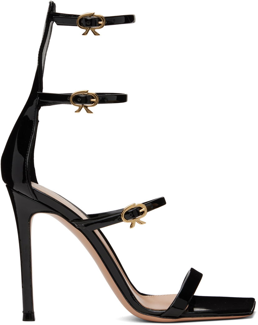 Tenisice i cipele Gianvito Rossi Uptown Heeled Sandals With Buckles Crna | G61683.15RIC.VER