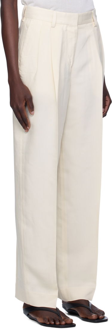 Hlače TOTEME TOTEME Double-Pleat Straight-Leg Trousers Crna | 252-WRB0289-FB0459, 4