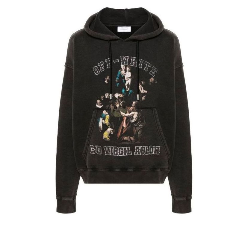 Dukserice Off-White Mary Skate Graphic Print Hoodie Crna | OMBB085S24FLE0091001