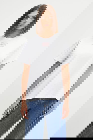 Majica kratkih rukava GANNI GANNI Basic Jersey Collage Relaxed T-Shirt Bijela | T4157, 2