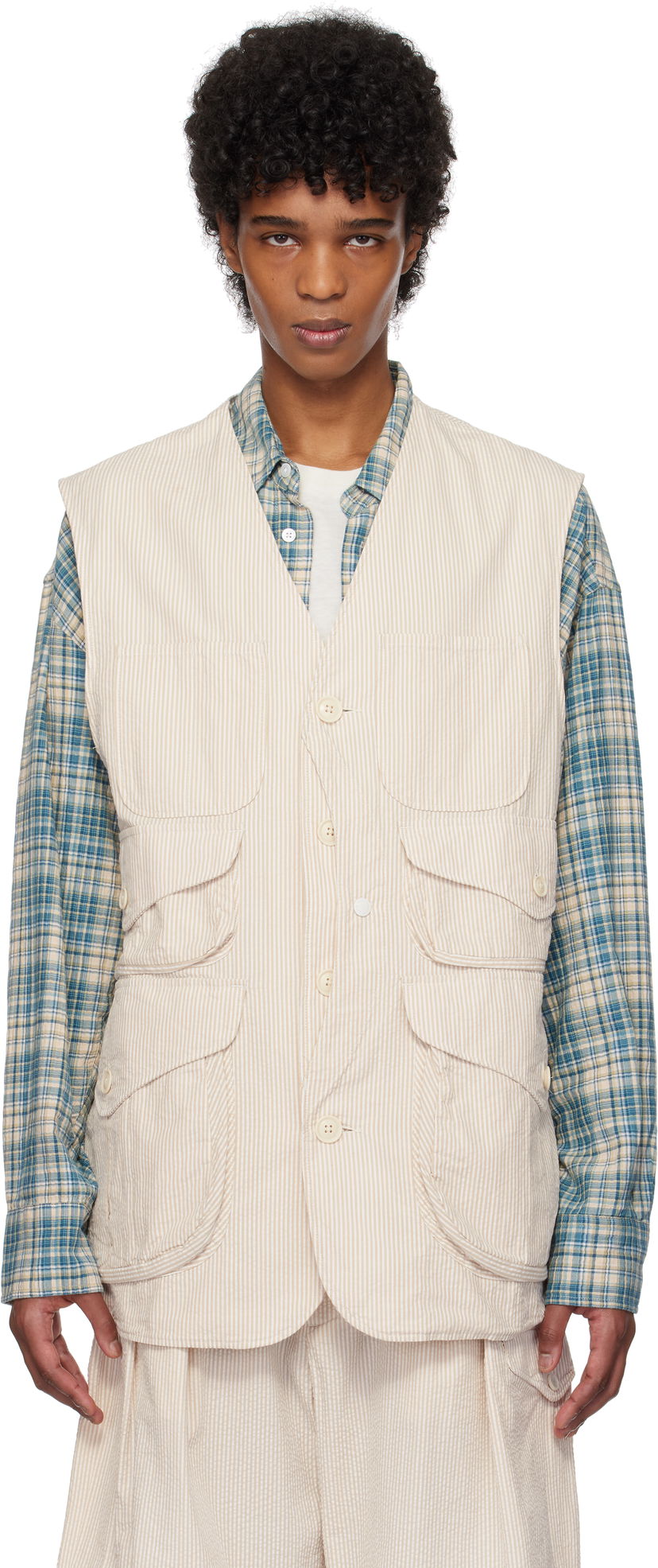 Prsluk Engineered Garments Engineered Garments Hunting Vest Bež | 25S1D079