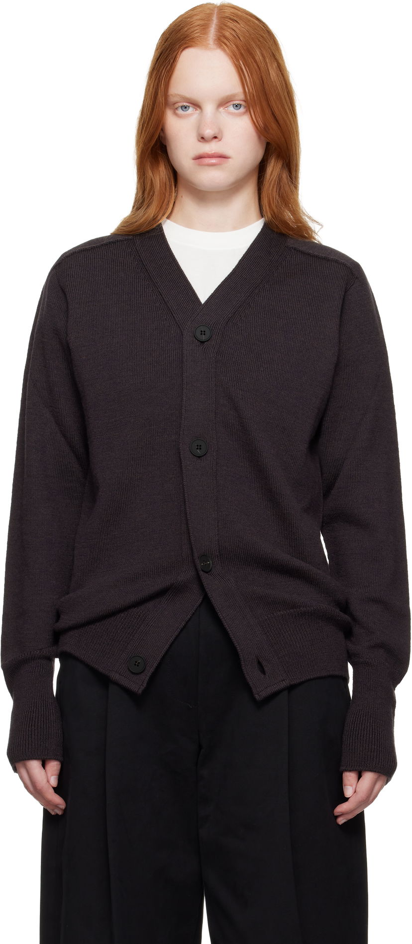 Džemper Studio Nicholson Studio Nicholson Conan Knit Cardigan Smeđa | CONAN SN - 1500