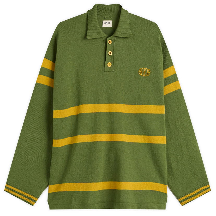Polo majica Bode Knit Striped Long-Sleeve Regis Polo Višebojno | MRF25KT011