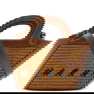 Ručna torbica Marni Micro Tropicalia Logo Bag "Raw Sienna" Smeđa | BMMP0067Q0-00M50, 0