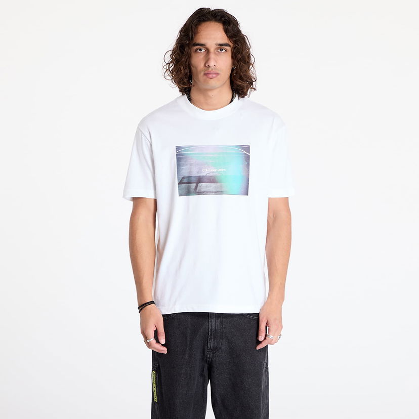 Majica kratkih rukava CALVIN KLEIN Basketball Court Graphictee White Bijela | J30J326869 YAF