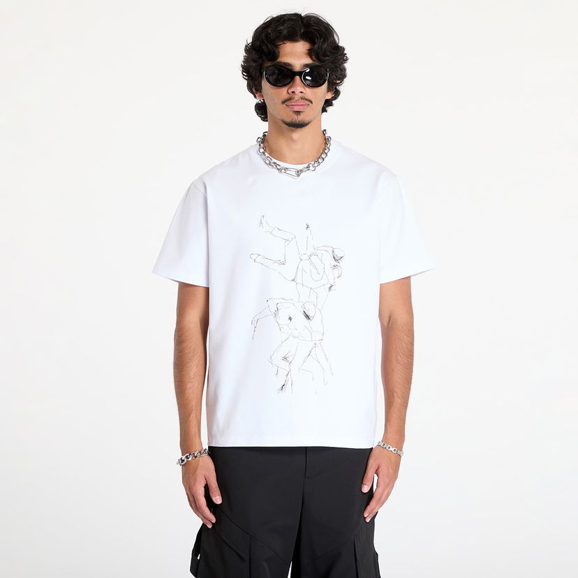 Majica kratkih rukava HELIOT EMIL Shelter Printed T-Shirt Bijela | PREAW24_M_09_125_WHT02
