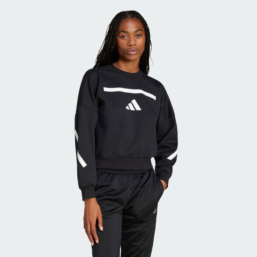 Dukserice adidas Performance Z.N.E. Sportswear Crewneck Sweatshirt Crna | JJ4775