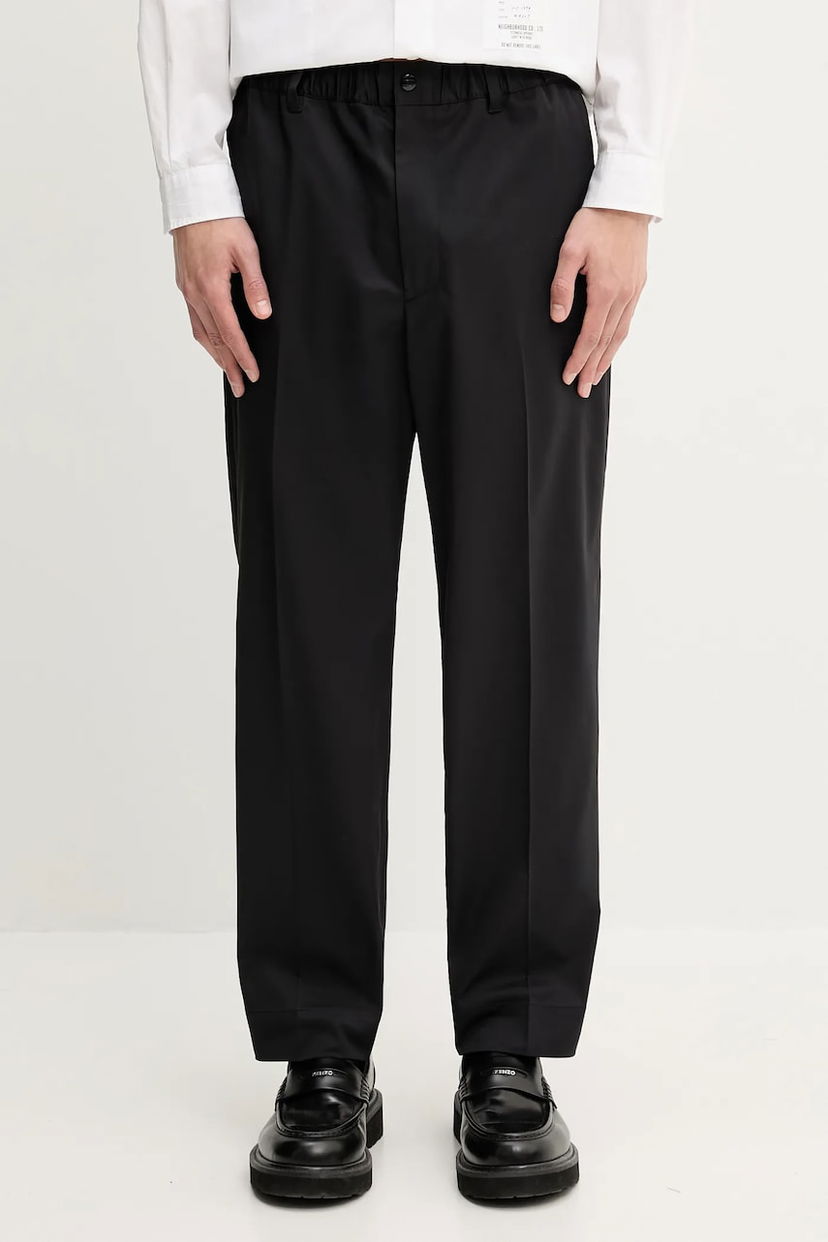 Hlače Neighborhood NEIGHBORHOOD TAPEREDSILHOUETTE Tapered Trousers Crna | 251ZANH.PTM01