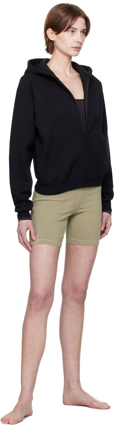 Dukserice SKIMS SKIMS Cotton Fleece Classic Zip Hoodie Crna | ZU-ZUP-8366W, 3