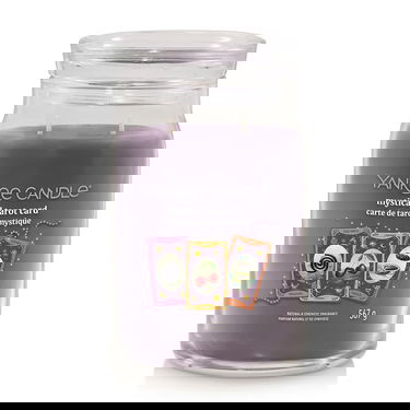 Svijeće Yankee Candle Signature Large Two-Wick Halloween Mystical Tarot Card Jar Candle with Licorice Cherry Tonka Scent Ljubičasta | 43492, 0