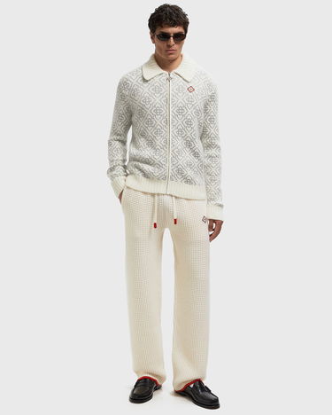 Džemper Casablanca Monogram Knitted Zip-Up Cardigan Siva | M-AW25-KW-1042-01, 2