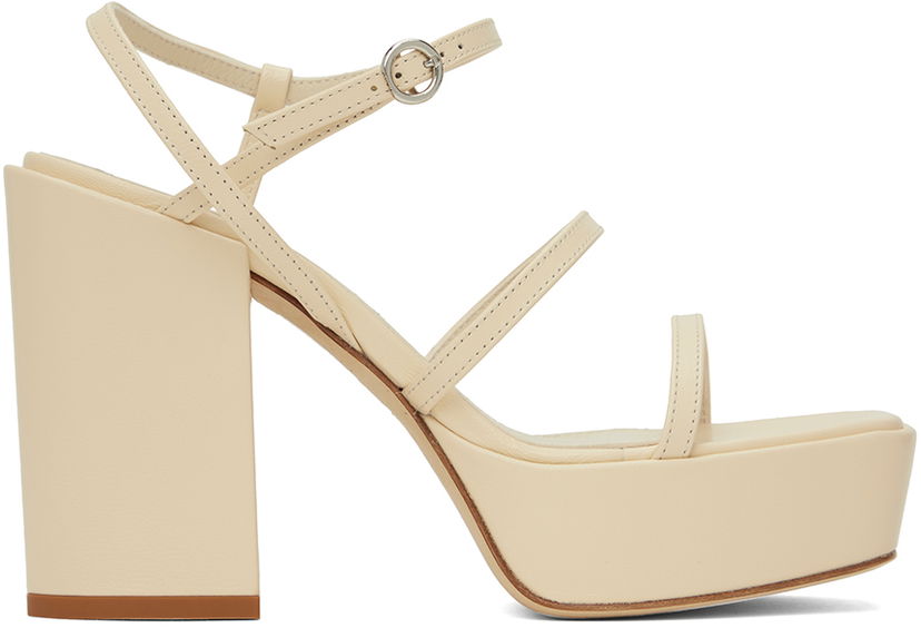 Dodaci Aeyde Aeyde Katalin Heeled Sandals Bež | A11-HS-ATNS11BL38-SS24-100-007