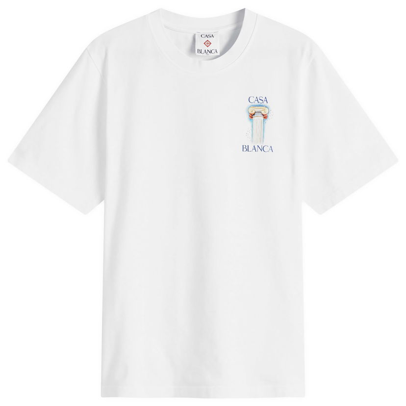 Majica kratkih rukava Casablanca La Colomne Graphic T-Shirt, Size Large Bijela | MPS25-JTS-001-05