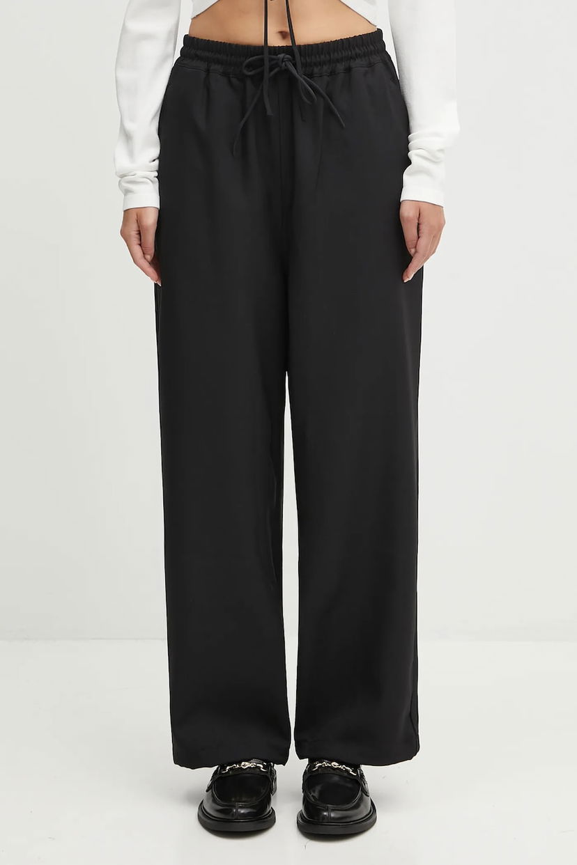 Hlače Y-3 Y-3 3S Track High-Waist Wide-Leg Pants Crna | JV6772