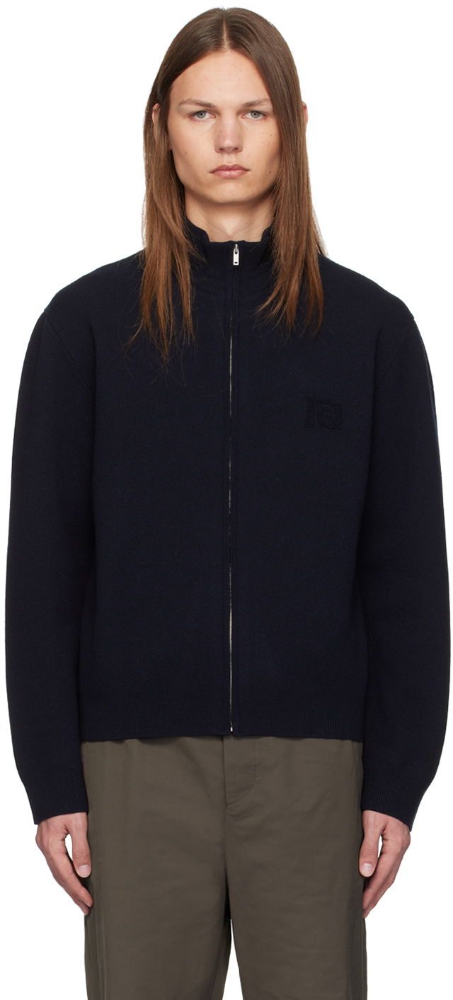 Jakna Nanushka Navy Poval Track Jacket Crna | NM24PFSW00457