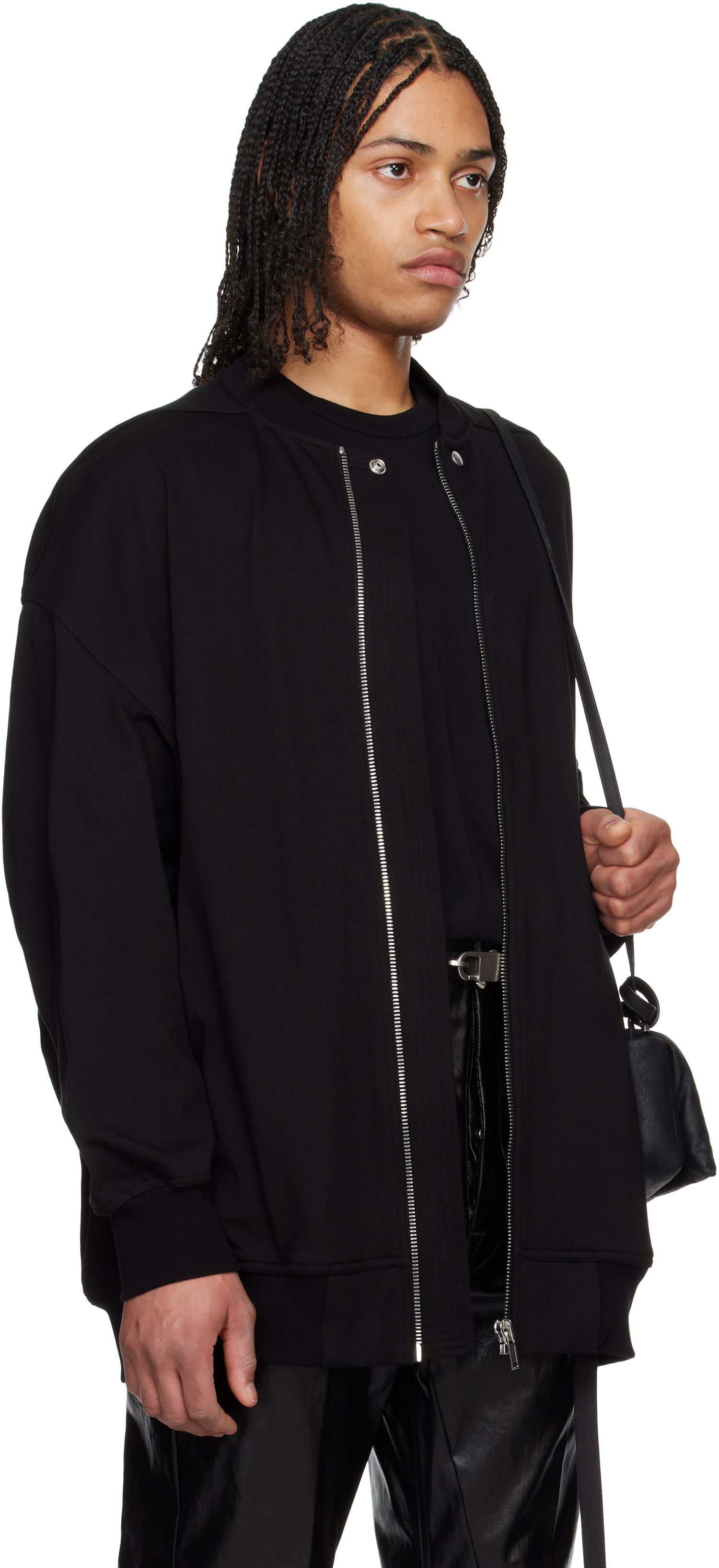 Bomber jakna Rick Owens Rick Owens Hollywood Jumbo Flight Bomber Jacket Crna | RU01E5245 BA, 1
