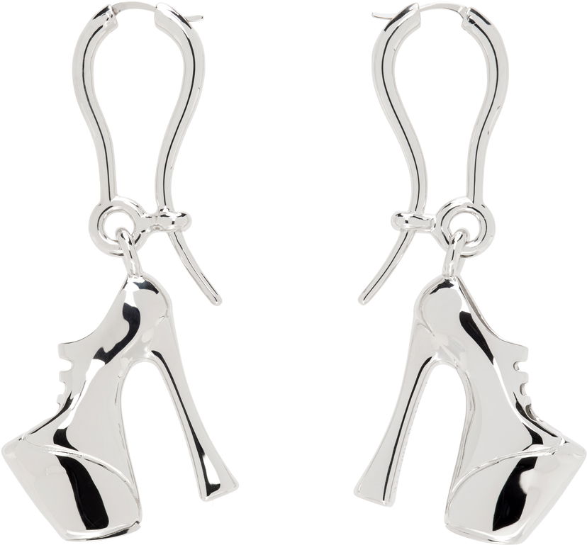 Naušnice Vivienne Westwood Vivienne Westwood Silver-Tone Alienor Platform Heel Dangle Earrings Metalik | 6202016S-02P019-