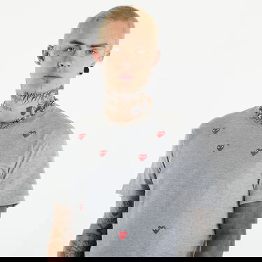 Majica kratkih rukava Comme des Garçons PLAY Short Sleeve Logo Print T-Shirt UNISEX Grey Siva | AXT338 grey, 3