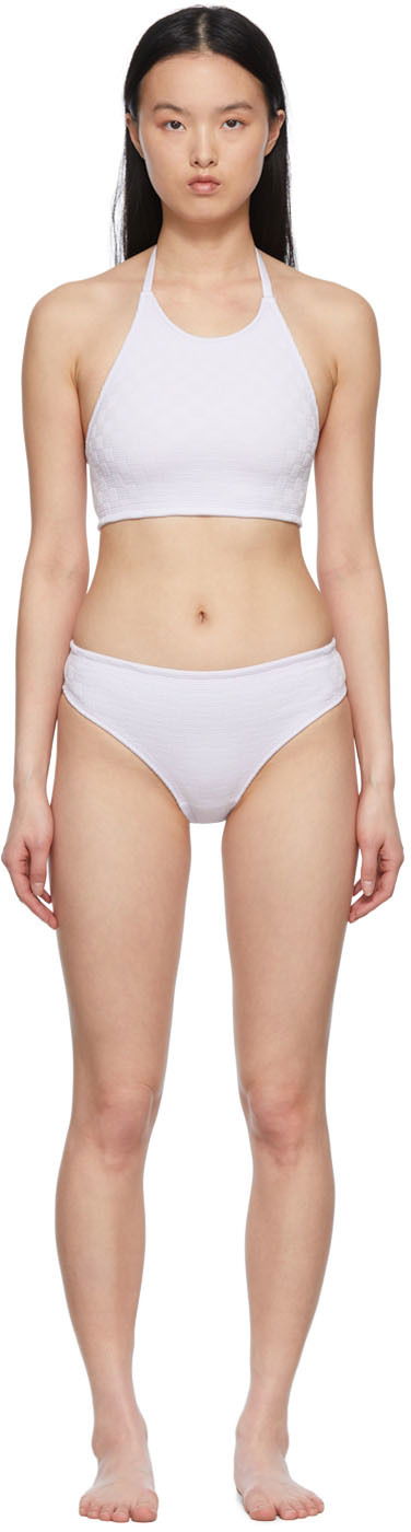 Kupaći kostimi Bottega Veneta Nylon Halter Bikini Bijela | 687040 V1LJ0