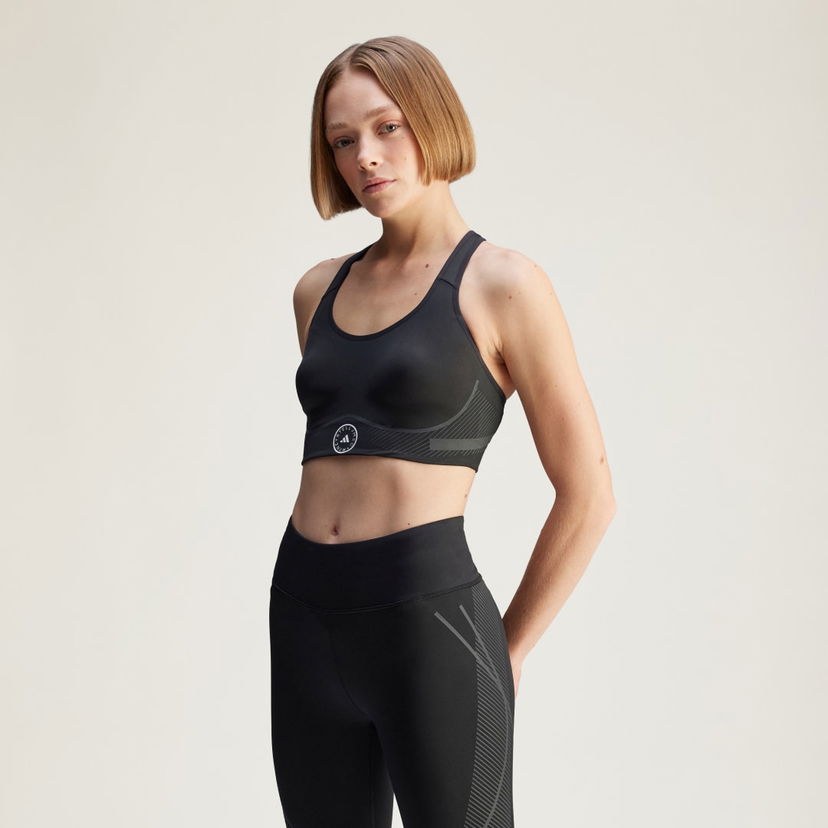 Grudnjak adidas Performance adidas by Stella McCartney TruePace High Support Sports Bra Crna | JD8407