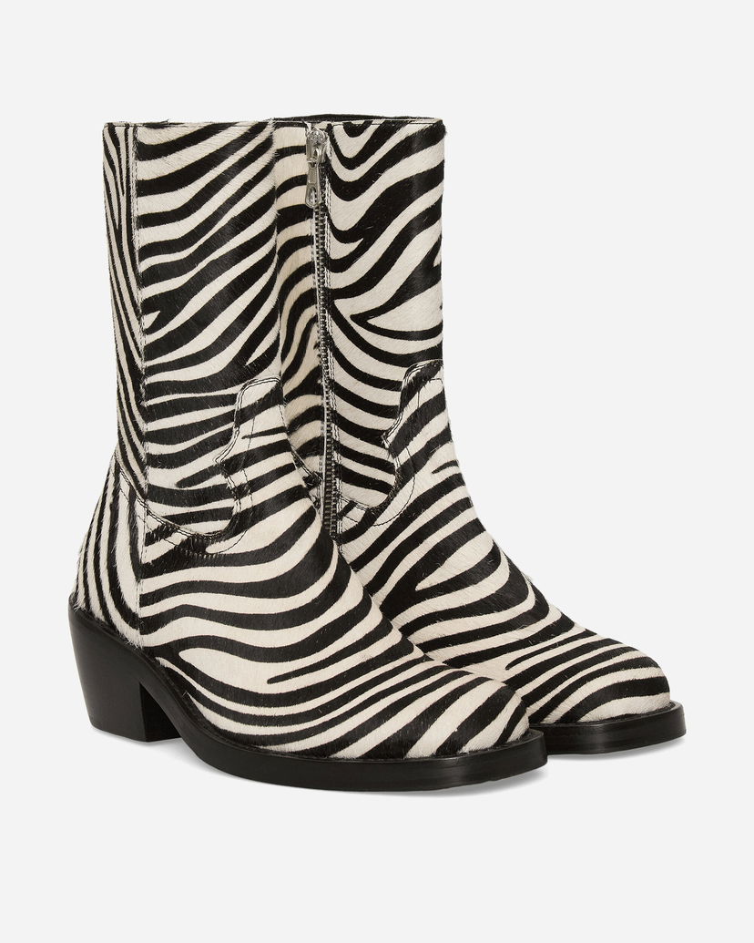 Dodaci Dries Van Noten Ponyhair Zebra Print Boots Višebojno | 252-021707-302 900