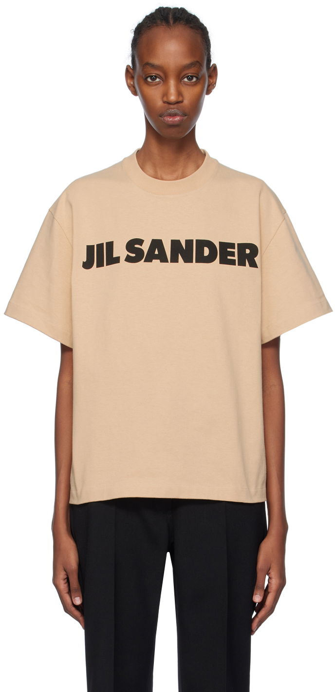 Majica kratkih rukava Jil Sander Printed T-Shirt Bež | J02GC0001_J20215