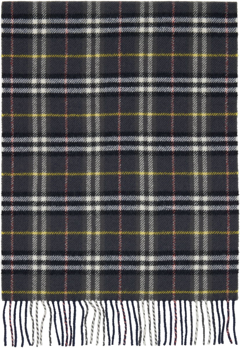 Šal Burberry Burberry British Wool Check Scarf Tamnoplava | 8109460