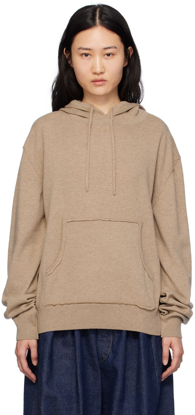 Dukserice Maison Margiela Exposed Seam Hoodie Bež | S51GU0132 S18395