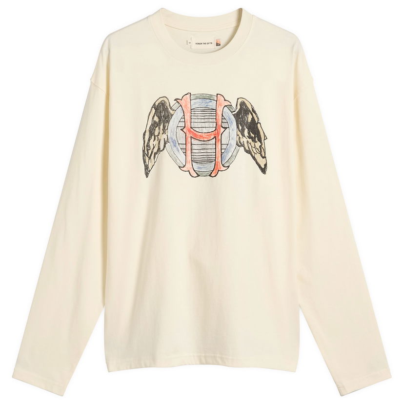 Majica kratkih rukava Honor The Gift Honor Wings Long Sleeve T-Shirt Bež | HTG250248-BON