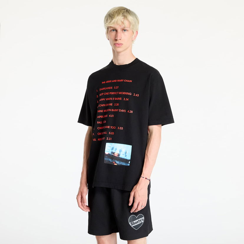 Majica kratkih rukava Pleasures Darklands T-Shirt Black Crna | P24F076 BLACK