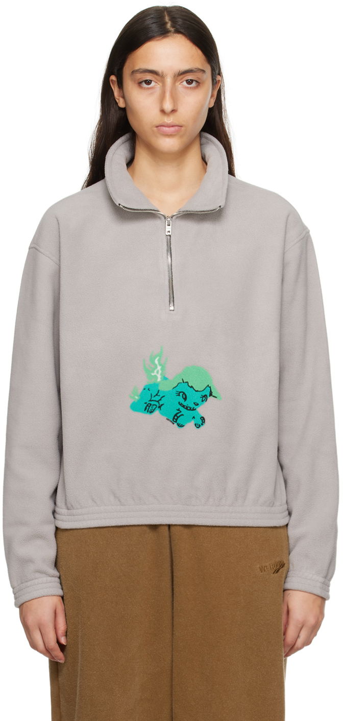 Dukserice We11done We11done Pony Fleece Pullover Siva | WD-TS3-23-893-U-GY