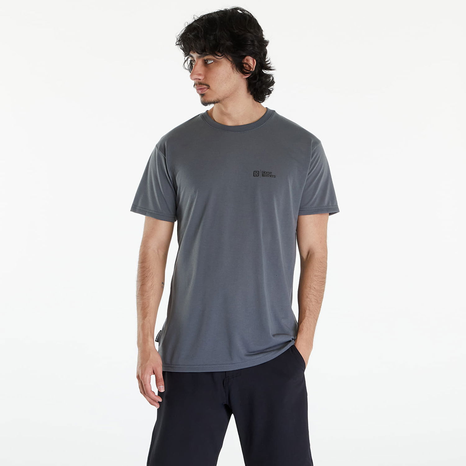 Majica kratkih rukava Horsefeathers Rooter Tech T-Shirt Castlerock Siva | SM1247H, 0