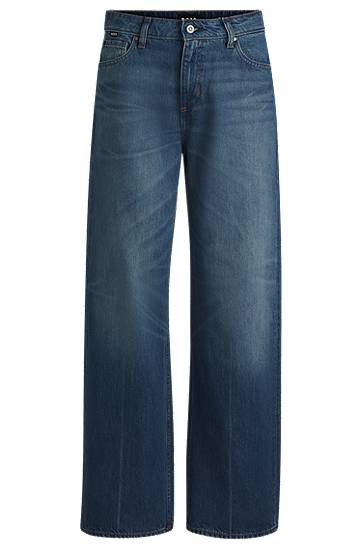 Jeans BOSS Cotton-Blend Denim Jeans Plava | 50522849