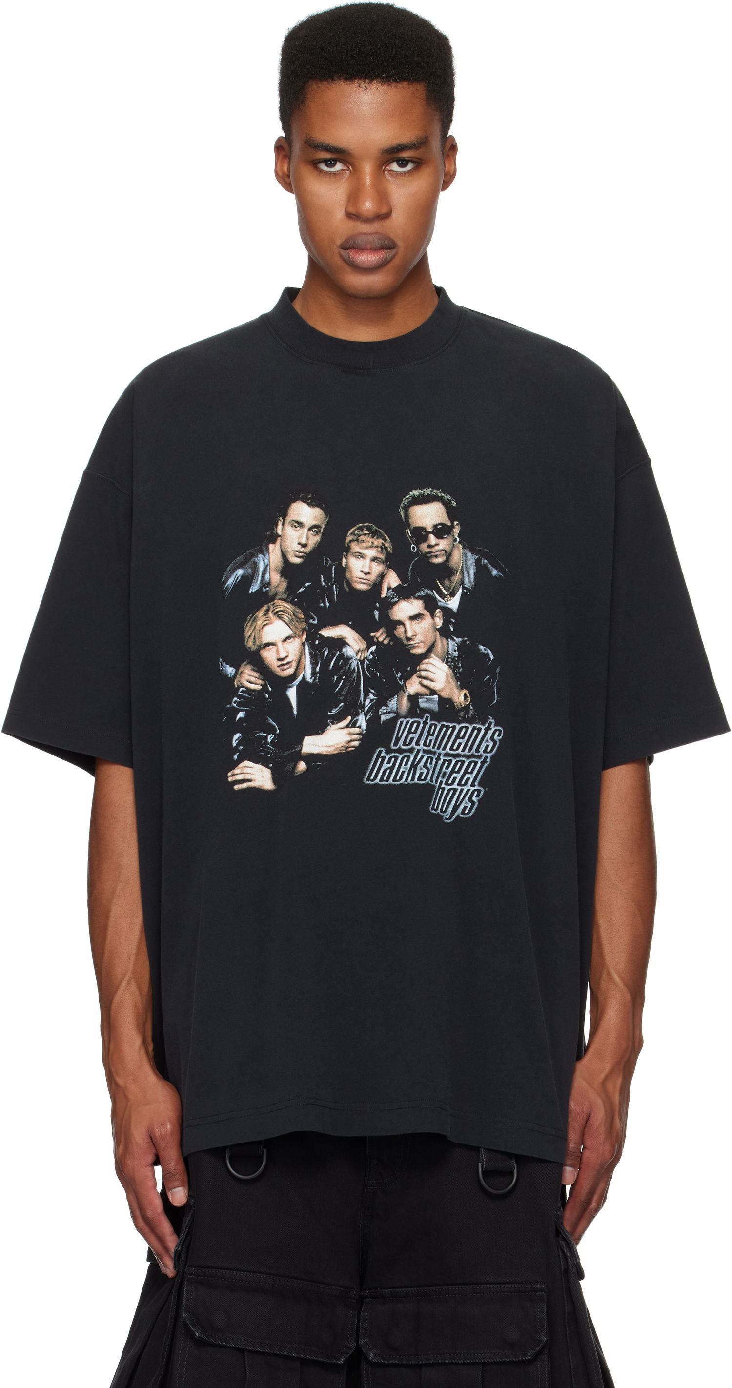 Majica kratkih rukava VETEMENTS 'Backstreet Boys' Oversized Graphic T-Shirt Crna | UA66TR620B, 0