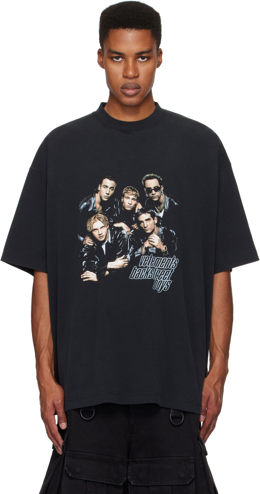 Majica kratkih rukava VETEMENTS 'Backstreet Boys' Oversized Graphic T-Shirt Crna | UA66TR620B