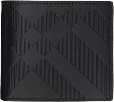 Novčanik Burberry Embossed Check Bifold Wallet Crna | 8103989, 0