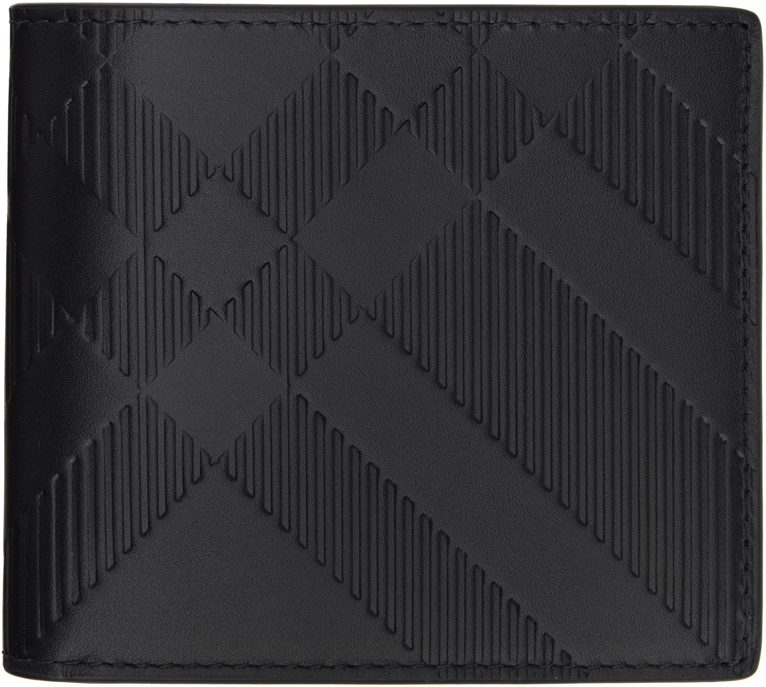 Novčanik Burberry Embossed Check Bifold Wallet Crna | 8103989, 0