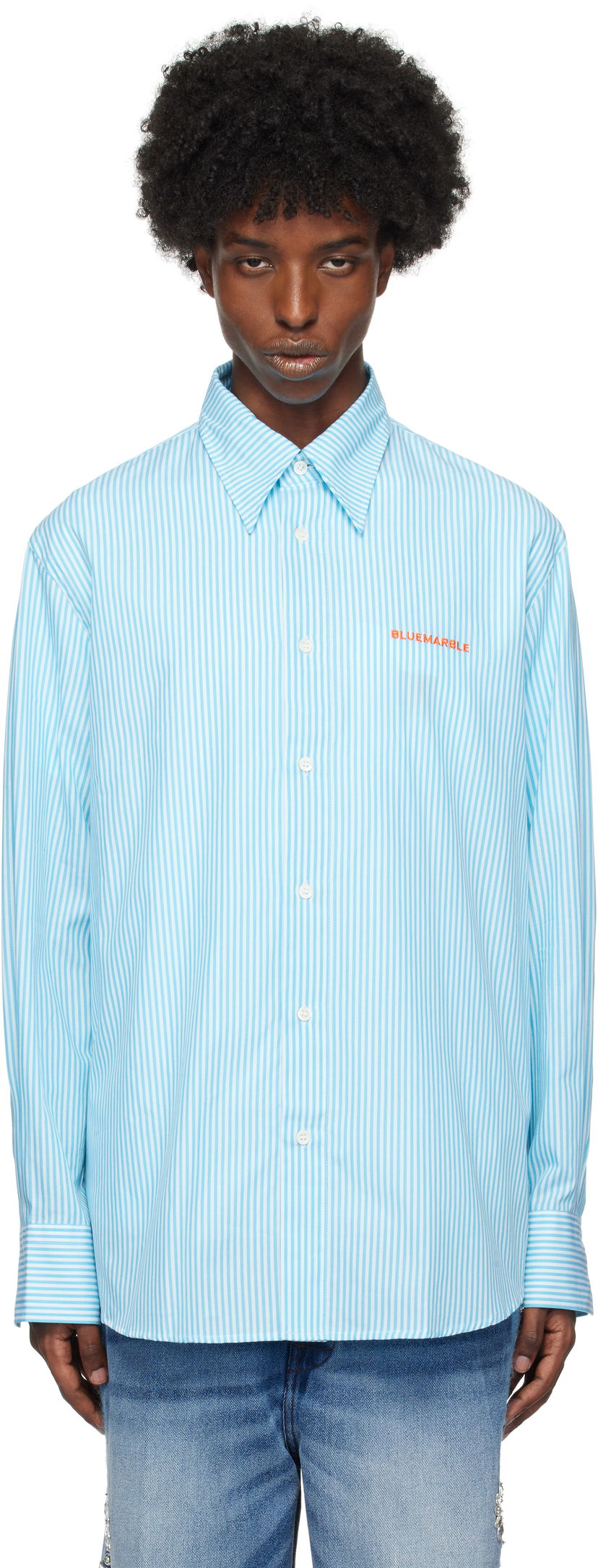 Košulja Bluemarble Striped Poplin Shirt Plava | SH29 PO26B24 BLU