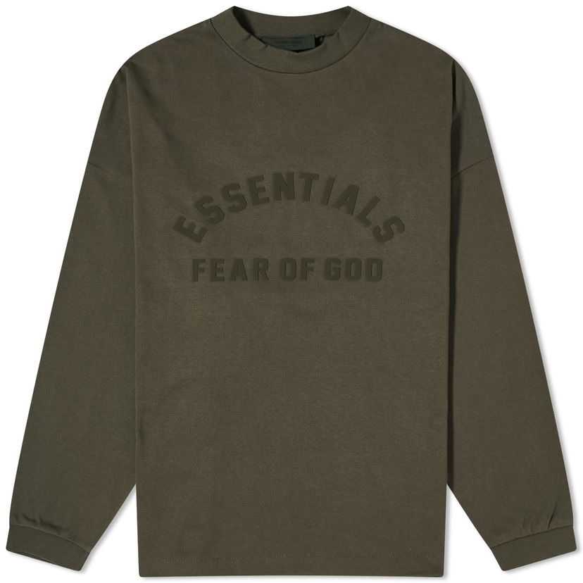 Majica kratkih rukava Fear of God ESSENTIALS Long Sleeve Printed T-Shirt Zelena | 125SP242010F